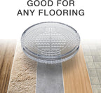 X-Protector Furniture Cups - 8 PCS 2.2" - Non Slip Furniture Pads for Hardwood Floors - Transparent Floor Protectors - Bed Stoppers to Prevent Sliding - Keep Furniture from Sliding on Floor! (Round)