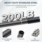 Weed Puller Tool, 60" Stand Up Manual Weeder - Unbreakable Aluminum Claw + Heavy-Duty Stainless Steel Rod, No-Bend Lawn Grass Grabber for Garden, Yard, Root Removal