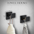 Matte Black Bathroom Hardware Accessories Set 10-Pieces Black Towel Bar Set Stainless Steel Towel Holder Set 23.6 Inch Towel Bar,Towel Racks Set for Bathroom Wall Mounted