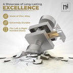 Mega Handles SUANA Passage Door Knob for Hallway, Closet and Bathroom, Reversible Heavy Duty Design Door Knobs, Fits All Standard Door Sizes, Screws Included - Satin Nickel (1 Pack)