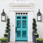 Darkaway 2pcs Outdoor Lights Fixtures Wall Mount, Large 22inch Outdoor Wall Sconce Lights with Water Ripple Glass Outside Exterior Lights Fixture for House Front Porch Patio