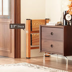 GameGem 2 Step Ladder, Folding Step Stool with Anti-Slip Wide Pedal, Aluminum Material Lightweight Yet Sturdy, 300 Lbs Load, Cute Modern Apperance for Indoor Household Spaces