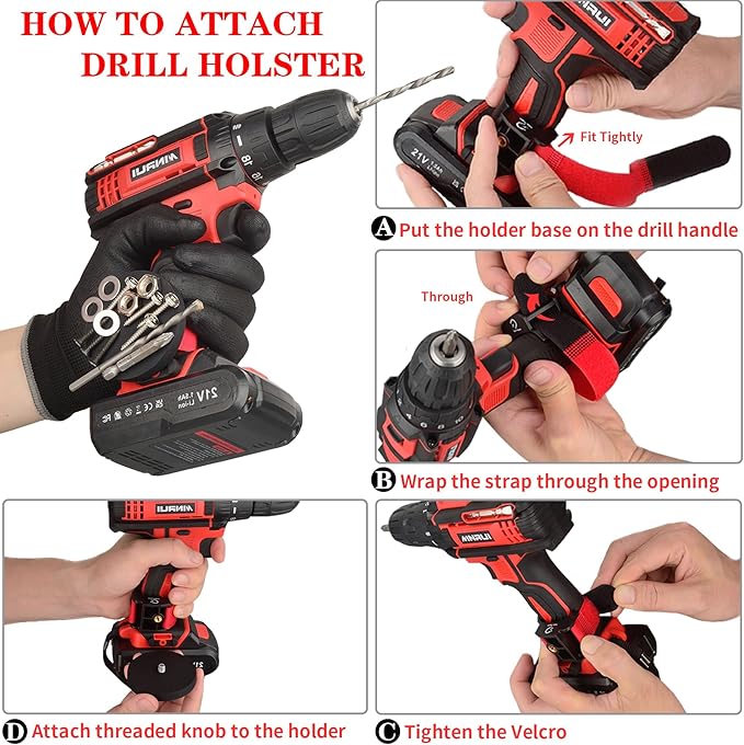 MUTUACTOR Magnetic Tool Holder - Heavy Duty, Quick Response, for Cordless Drills, Impact Wrenches, Screws, Bits, Nails & Hardware (1 Set)
