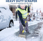 74" Garden Flat Scraper, Multifunctional Cleaning Shovel, Heavy Duty Manual Weeder Metal Floor Scraper Garden Tool for Lawn Digging, Weeding, Scraping, Ice Remove, Edging