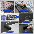Polyurethane Waterproof Coating, 0.4 Gallon / 51 Fl Oz., Black Roof Sealant Multi-Surface Leak Repair Roofs, Foundations, Basements, Garages, Indoor and Outdoor Liquid Water Proof Sealant