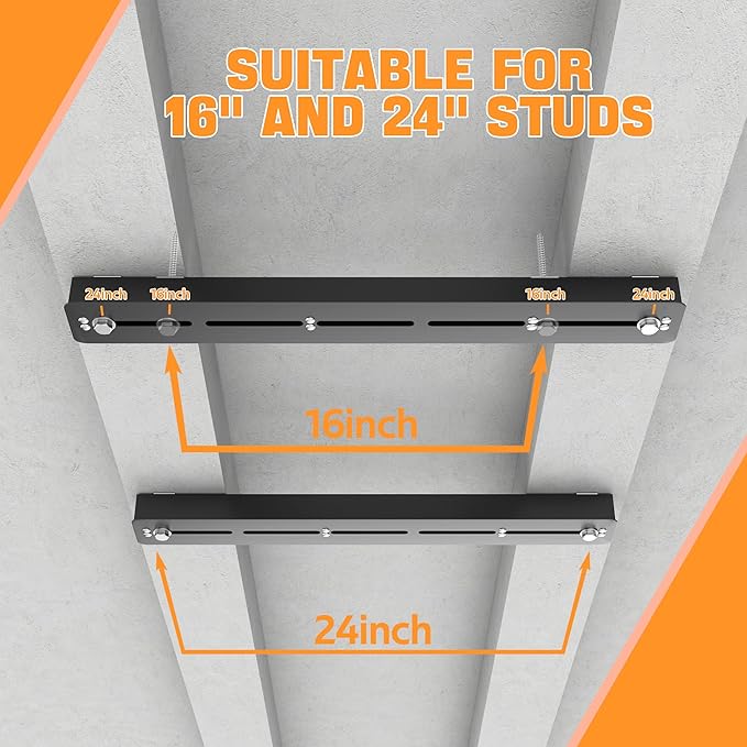 Ultrawall Overhead Garage Storage Rack, Heavy Duty Ceiling Storage Rack, 26 Inch Adjustable Ceiling Bin Storage System, 6 Sets for 5 Bins