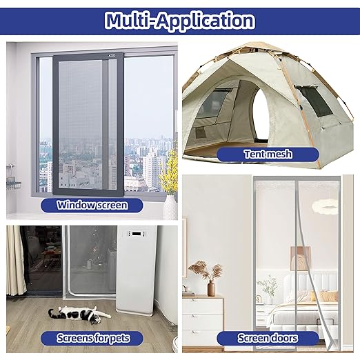 KING MOUNTAIN Black Window Screen Repair Tape,3inX20FT Heavy Duty Screen Repair Kit for Window Screen and Screen Door Tears Holes,Strong Adhesive & Waterproof Window Screen Patch