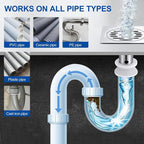 BELL BIRD Drain Opener,Powerful Unclogging,Crystal lye, Sodium hydroxide, Unclog drains, Bathroom sinks, Kitchen sinks, Shower pipes (2 PSC, Gram, 520)