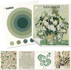 6 Pack Swedish Dishcloths for Kitchen - Reusable Dish Cloths for Washing Dishes Absorbent Cute Funny Kitchen Towels Cleaning Sponge, Green Artist