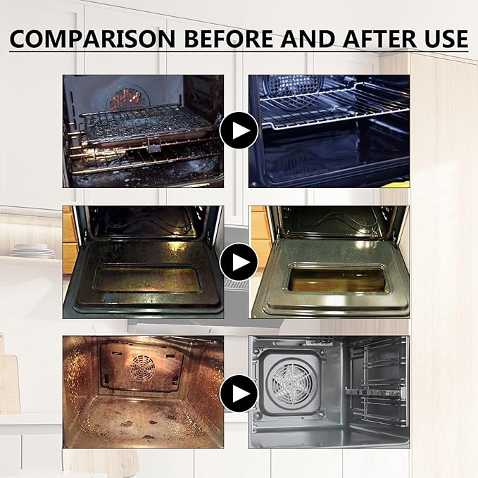 Oven And Grill Cleaner, Oven Rack & Grill Cleaner,Eliminates Thick Grease & Build Up, Odor And Grease Remover, 3.38 FL. OZ