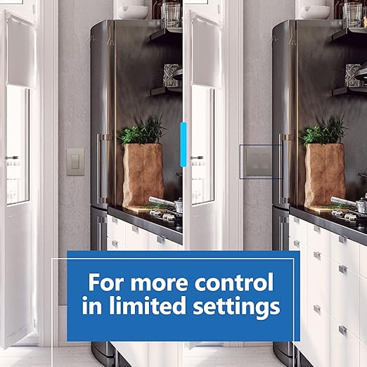 LIDER Matte Finish Lighted Double Switch with Screwless Wall Plate, Combination Frameless Decorator Switch with Locator Light, Ground Terminal Single Pole, 15A 120V, UL Listed, Nickel, 2 Pack