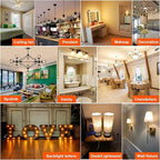 LiteHistory Dimmable E26 Edison Bulb G16.5 Light Bulb 6W Equal 60 watt Light Bulb AC120V Warm 2700K E26 led Bulb for Pendant,Chandeliers,Vanity,Wall sconces Edison Light Bulbs 60 Watt 600lm 6Pack