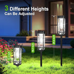 KOOPER Taller Solar Pathway Lights Outdoor, 8 Pack Upgraded Brighter Solar Garden Lights Solar Powered, Up to 15 Hours Outdoor Solar Lights for Yard Landscape Path Walkway Driveway （Cool White）