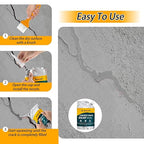 Concrete Crack Filler, Cement Crack Filler, Self-Leveling Crack Filler Concrete Repair, Asphalt Crack Filler, Quick-Drying – No Cracking, Sealant for Repairing Driveway Cracks and Roof Leaks – 6 Pack