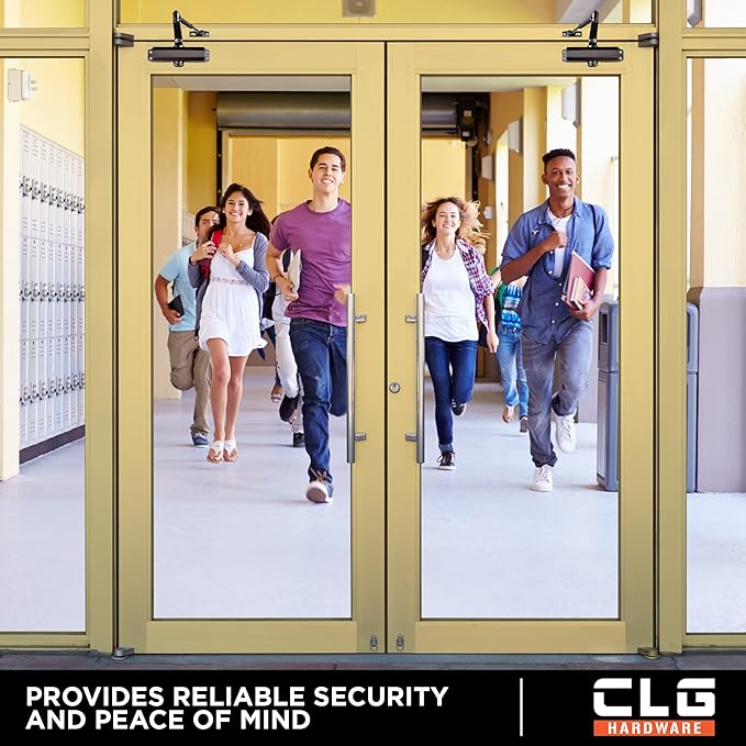 CLG HARDWARE DC6003 Medium Duty Commercial Door Closer - Surface Mounted, Automatic Door Closer, Cast Aluminum, UL 3 Hour Fire Rated, Size 3 for Residential & Light Commercial Doors- US10B Dark Bronze