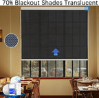 Motorized Blinds with Remote Cordless Automatic Motorized Shades Custom Blinds for Windows Smart Curtains Compatible with Alexa Google Home(Solar Black,W58 x H72in)