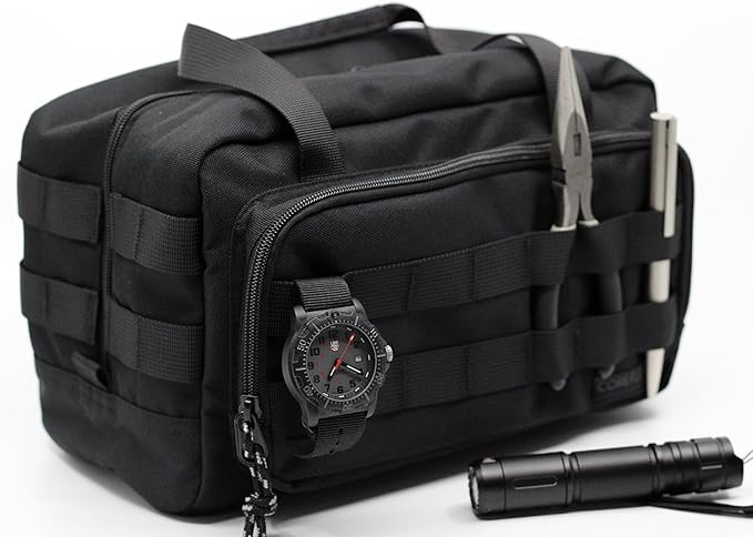 Coreflex 12-Inch Heavy Duty Tool Bag, Tactical, Gear, Range, EDC,Tool Bag for cars, Multi-Purpose Work Bag for Mechanics,Electrician,Carpenters,Builders,Plumbers 12" X 7" X 7" (Black)