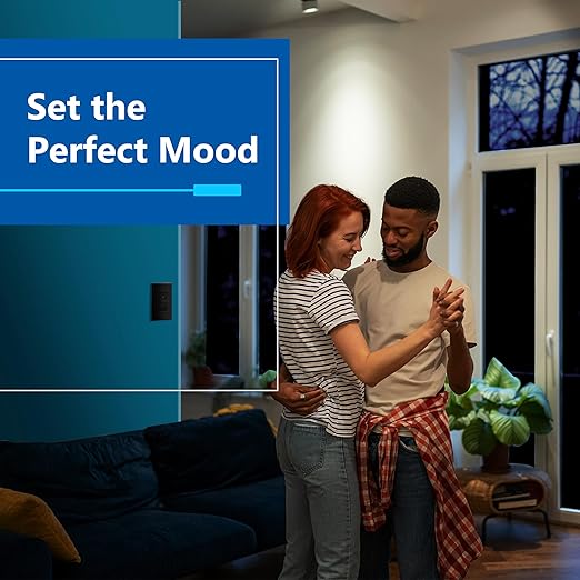 LIDER Dimmer Switch for Dimmable 200W LED/CFL Lights, Single Pole, 120 V, Modern Upgrade, UL Listed, Wall Plate Included, Black, 2 Pack