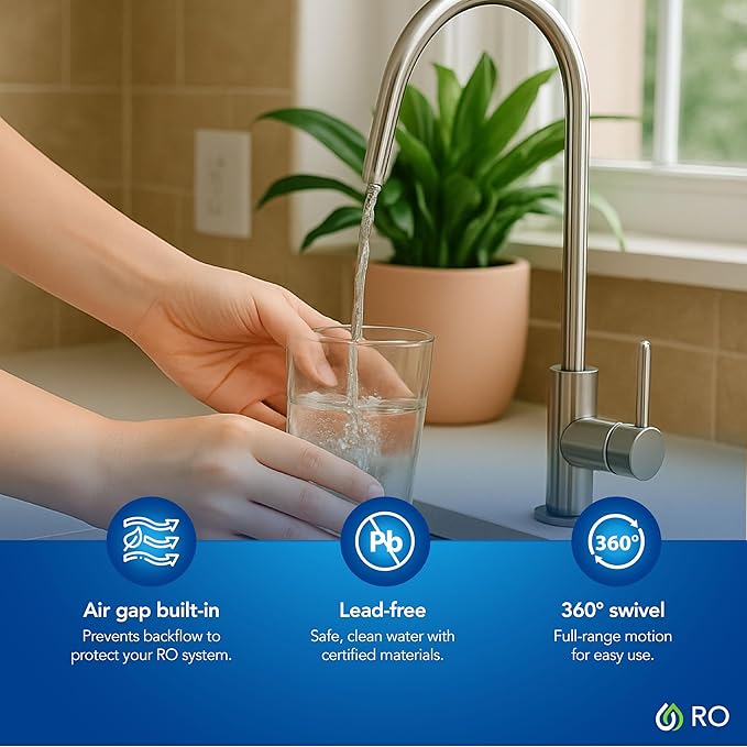 Kind Water 6-Stage Reverse Osmosis Drinking Water System with (Brushed Nickel Faucet (Brushed Nickel)