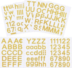 Outus 8 Sheets Vinyl Letter Stickers Self Adhesive Mailbox Numbers Alphabet Stickers Stick on Letters for Christmas Stockings Scrapbook Bulletin Board School Business(1 Inch,Glitter Gold)