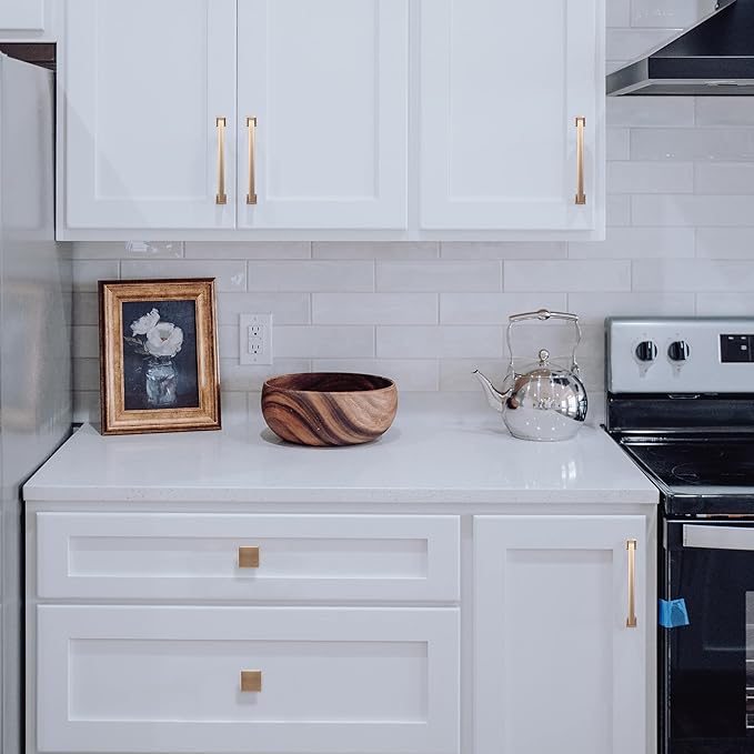 COTYKILEY 10 Pack 7 Inch(177mm) Champagne Copper Kitchen Cabinet Handles Brushed Brass Cabinet Pulls Cabinet Door Handles Gold Kitchen Cabinet Hardware Cupboard Drawer Pulls Dresser Handles