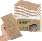 AIDEA XL Scrub Sponges Non-Scratch, 6Count, Large Natural Sponge for Non Stick Cookware, Sponges Kitchen, Cellulose Cleaning Sponge for Dishes, Kitchen, Bathroom, Household