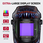ARCCAPTAIN Auto Darkening Welding Helmet with Side View, 180° Panoramic View, 1/1/1/1 True Color Large Viewing Welding Hood with 4 Arc Sensor Solar Powered, Wide Shade 4/5-9/9-13 for TIG MIG ARC Cut