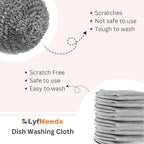 Non Scratch Wire Dishwashing Rag - Upgraded Double Layer 8 Pcs, Reusable Multipurpose Wire Dishcloth for Wet & Dry Cleaning, Ideal for Kitchen, Sinks, Pots & Pans
