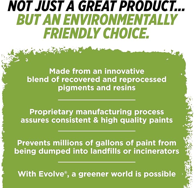 EVOLVE Paint & Primer: Environment-friendly, Eggshell with One-coat Coverage for Interior & Exterior surfaces (Slate Gray, 1-Gallon)