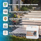 32oz Wet Look Color Enhancer Sealer for Outdoor, High Gloss Wet Look Stone Sealer Provides a Long-Lasting Shine to Stone Slabs, Provides Natural Color Enhancement for Tiles, Floors, Pavers, Concrete