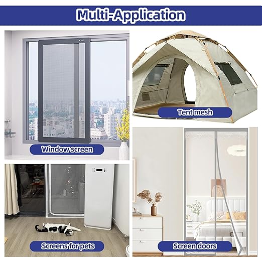 KING MOUNTAIN Black Window Screen Repair Tape,3inX10FT Heavy Duty Screen Repair Kit for Window Screen and Screen Door,Strong Adhesive & Waterproof Window Screen Patch