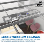 OHLECTRIC 24 Pack – New Construction Mounting Plate for 4 Inch LED Downlight – Slim Steel Rough in Plate/Bracket – Made of Galvanized Steel Recessed LED Light Plate -Slim Light Kit Bracket