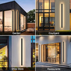 Aipsun Porch Wall Lights 59inch Long Strip Modern LED Outdoor Wall Light Fixture, 1 Pack Black Wall Mount Lighting Sconce Exterior Lights Wall Sconce 3000K for House Living Room Corridor