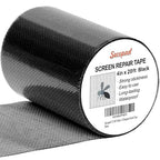 Black Window Screen Repair Tape, 4 in X 20 FT (240IN) Kit for Windows or Doors, Strong Adhesive Patch Fiberglass Mesh Repair