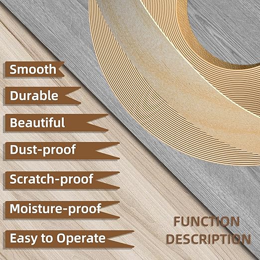 GSCIT Club Birch Edge Banding, 3 inch x 10ft roll of Wood Veneer Edge Banding Pre-glued Flexible, Real Wood Tape Banding for Cabinet Repair Furniture Restoration