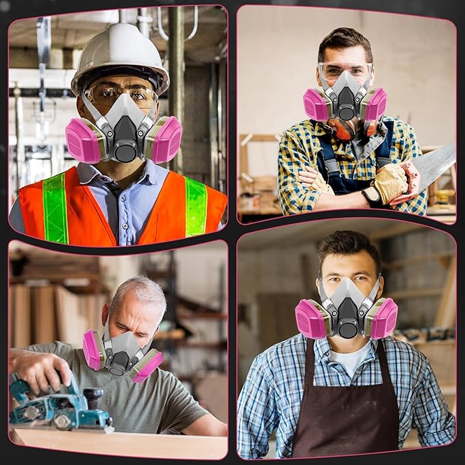 10 Pairs 60926 Filters, Respirator Filter 60926 Cartridges Against Organic Vapor, Acid Gases, Ammonia Methylamine, Formaldehyde Used in 6200 6502 6800 Series Respirator Mask