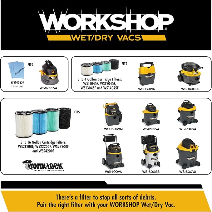 WORKSHOP Wet/Dry Vacs Shop Vacuum Accessories WS25009A Utility Nozzle Attachment for Wet Dry Vacuum Cleaners, Fits 2-1/2-inch Extension Wands and Hoses