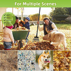 Small Rake for Gardening 63 Inch Adjustable Heavy Duty Garden Leaf Rakes Garden Tools 11 Metal Tines Small Garden Rake for Shrub Flower Bed Mulch Camping, Black