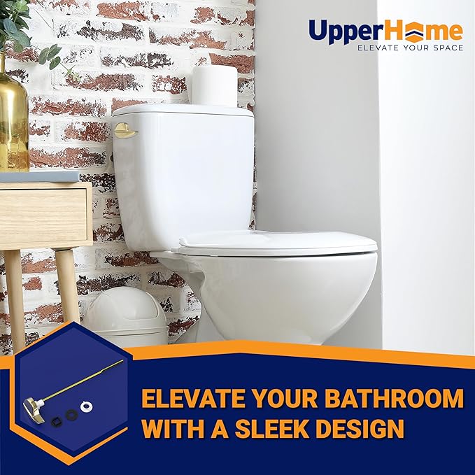 Toilet Handle Replacement (Brass Polished, Side Mount)