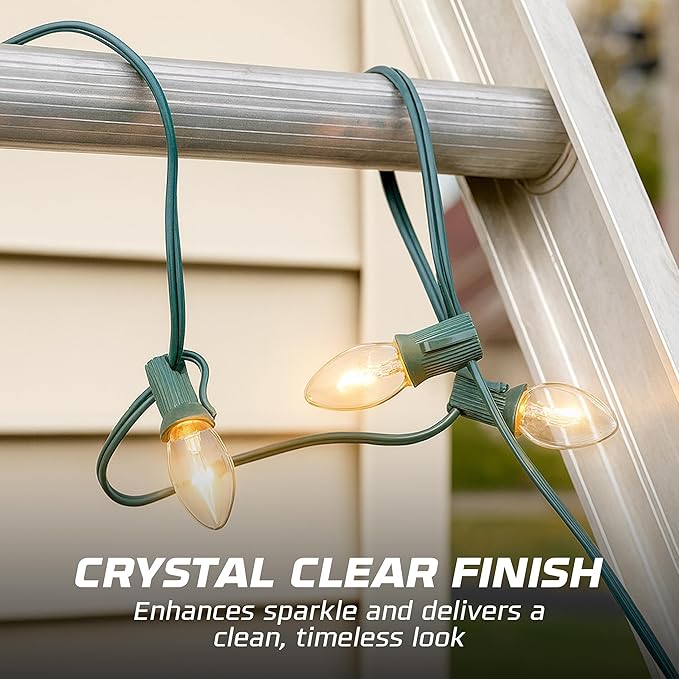 OHLECTRIC Night Light Bulbs (4 Pack – Clear), 7 Watt Mini Bulbs – E12 Candelabra Base, Non-Dimmable, 120 Volts – C7 Night Light Lamp Replacement Bulb for Salt Lamps, Window Candles, Holiday Decor