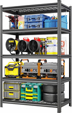 72" H Heavy Duty Garage Shelving 5 Tier 2500 LBS Storage Shelves Adjustable Industrial Metal Wire Shelf Unit for Garage,Basement,Pantry,Warehouse,Commercial