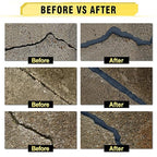 Concrete Crack Filler, 3.3 LB High Elasticity Cement Crack Filler, Gray Self Leveling Concrete Hole Repair, Flexible Liquid Concrete Sealant for Driveway, Walkway, Foundation, Patio, Joint, Outdoor