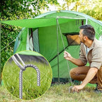 AAGUT 16 Inch Rebar Tent Stakes Heavy Duty 3/8" J Hook Ground Anchors Galvanized Steel Metal Garden Stake Yard Landscape Spikes 8 Pack for Chain Link Fence, Canopy