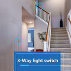 LIDER Minimalist Design Matte Finish Lighted Decorator Switch, Frameless Paddle Light Switch with Locator Light, Grounding Screw, 3-Way or Single Pole, 15A 120V, UL Listed, LS15-3W-GY5P, Gray, 5 Pack