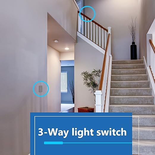 LIDER Minimalist Design Matte Finish Lighted Decorator Switch, Frameless Paddle Light Switch with Locator Light, Grounding Screw, 3-Way or Single Pole, 15A 120V, UL Listed, LS15-3W-GY, Gray