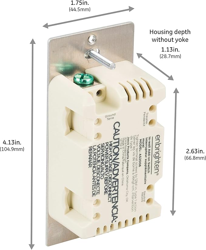 Enbrighten Almond Add-On Switch, QuickFit & SimpleWire, Z-Wave/Zigbee, Not A Stand Alone Switch, 24 Pack, 85097