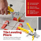 501 Pcs Tile Leveling System with 1/16" (1.5mm) Tile Spacers, Tile Wedges and Tile Leveling Clips - Saves Time for Perfect and Precise DIY Installation of Ceramic Tiles - With Leveler Tool (Pliers)