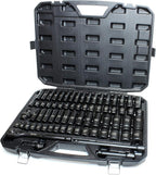 TIGHTSPOT 1/2" Drive 70pc Impact Socket MASTER SET with SAE & Metric from 5/16 Inch - 1-1/4 Inch, 8mm - 24mm, Standard/Deep Sockets with Extension Bars & Adapters & More