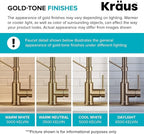 KRAUS Coda Commercial Style 2-Function Single Handle Pull Down Kitchen Faucet in Spot-Free Brushed Brass, KPF-1617BB