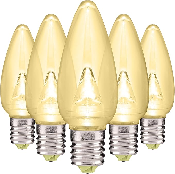 HLO Lighting Smooth C9 Christmas Lights | Warm White LED Bulbs for Indoor & Outdoor Christmas Decor | Set of 500